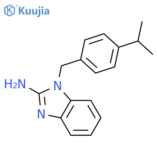 1H-Benzimidazol-2-amine, 1-[[4-(1-methylethyl)phenyl]methyl]- structure