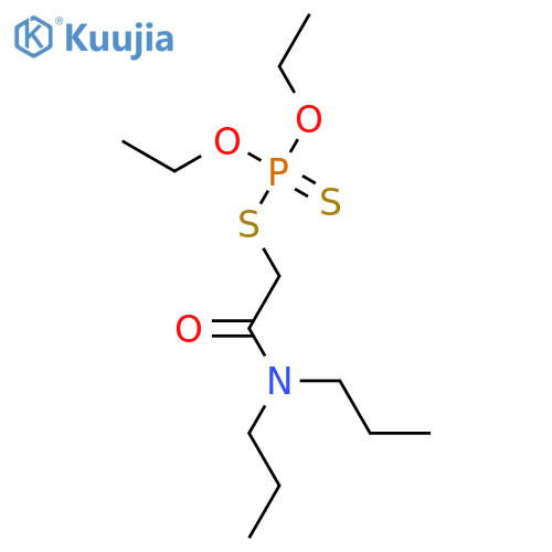 Phosphorodithioic acid,S-[2-(dipropylamino)-2-oxoethyl] O,O-diethyl ester structure
