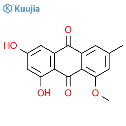 9,10-Anthracenedione, 1,3-dihydroxy-8-methoxy-6-methyl- structure