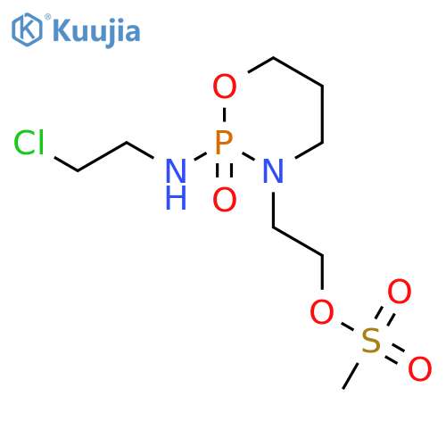 2-{2-[(2-chloroethyl)amino]-2-oxido-1,3,2-oxazaphosphinan-3-yl}ethyl methanesulfonate structure