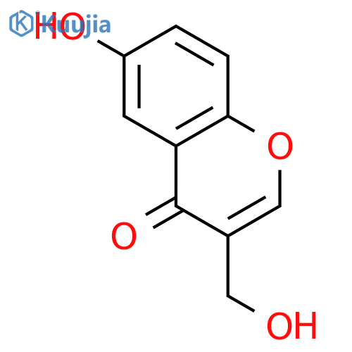 4H-1-BENZOPYRAN-4-ONE, 6-HYDROXY-3-(HYDROXYMETHYL)- structure