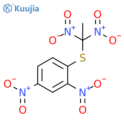 Benzene, 1-[(1,1-dinitroethyl)thio]-2,4-dinitro- structure