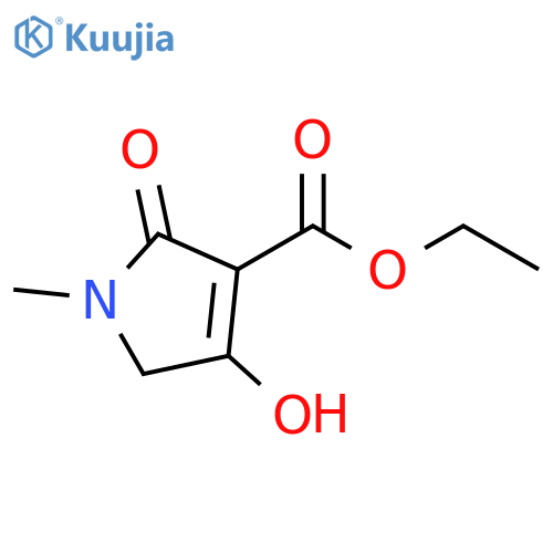 2,5-dihydro-4-hydroxy-1-methyl-2-oxo-1H-Pyrrole-3-carboxylic acid ethyl ester structure