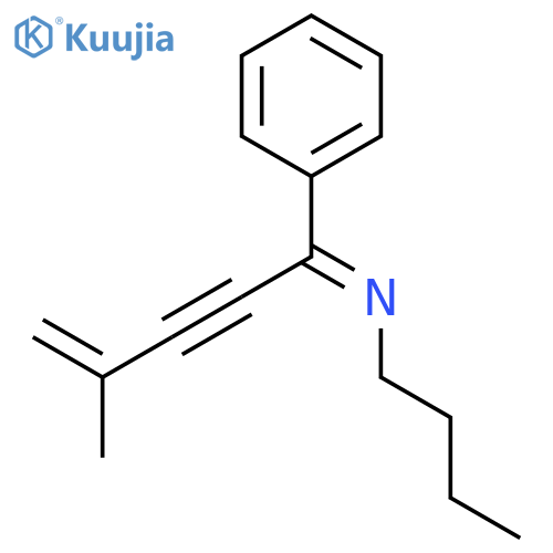 1-Butanamine, N-(4-methyl-1-phenyl-4-penten-2-ynylidene)- structure