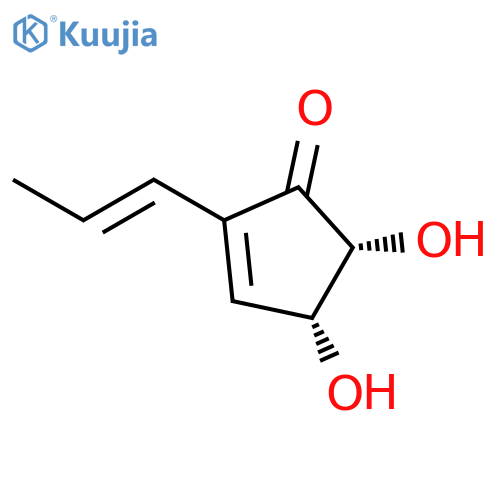 2-Cyclopenten-1-one,4,5-dihydroxy-2-(1E)-1-propenyl-,(4R,5R)-rel-(9CI) structure