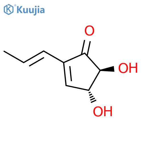 2-Cyclopenten-1-one,4,5-dihydroxy-2-(1E)-1-propenyl-,(4R,5S)-rel-(9CI) structure