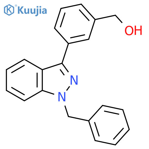 Benzenemethanol, 3-[1-(phenylmethyl)-1H-indazol-3-yl]- structure