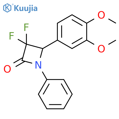 4-(3,4-Dimethoxyphenyl)-3,3-difluoro-1-phenyl-2-azetidinone structure