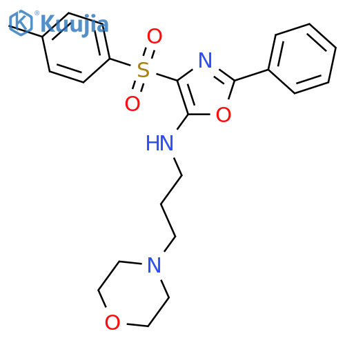 4-(4-methylbenzenesulfonyl)-N-3-(morpholin-4-yl)propyl-2-phenyl-1,3-oxazol-5-amine structure