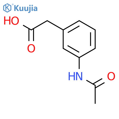 Benzeneacetic acid, 3-(acetylamino)- structure