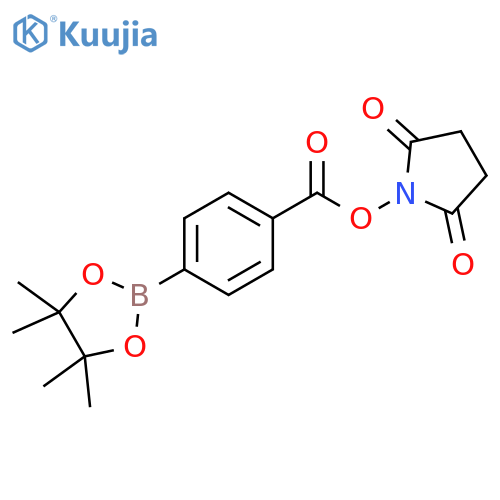 Benzoic acid, 4-(4,4,5,5-tetramethyl-1,3,2-dioxaborolan-2-yl)-, 2,5-dioxo-1-pyrrolidinyl ester structure
