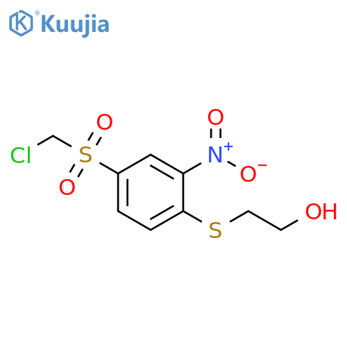 Ethanol, 2-[[4-[(chloromethyl)sulfonyl]-2-nitrophenyl]thio]- structure