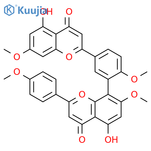 Amentoflavone 7,4',7'',4'''-tetramethyl ether structure