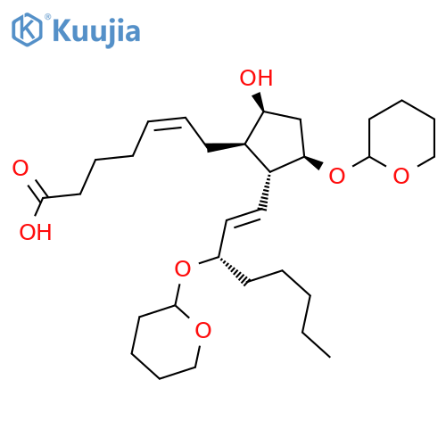 (Z)-7-[(1R,2R,3R,5S)-5-Hydroxy-3-(oxan-2-yloxy)-2-[(E,3S)-3-(oxan-2-yloxy)oct-1-enyl]cyclopentyl]hept-5-enoic acid structure