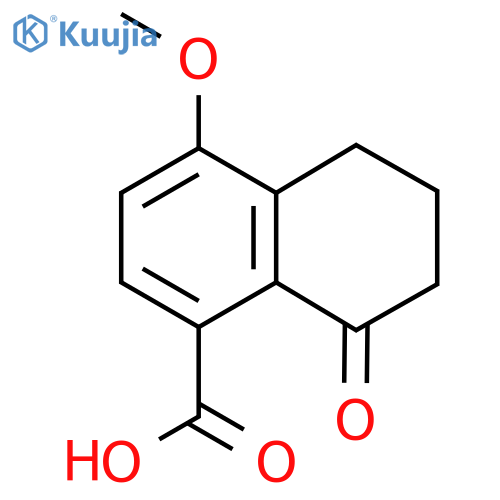 4-Methoxy-8-oxo-5,6,7,8-tetrahydronaphthalene-1-carboxylic acid structure