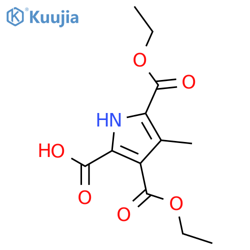3,5-bis(ethoxycarbonyl)-4-methyl-1H-pyrrole-2-carboxylic acid structure