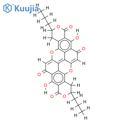 8,16-Dihydroxy-3,11-dipropyl-3,4,11,12-tetrahydro-pyrano[4,3-h]pyrano[4',3';5,6]xantheno[2,1,9,8-klmna]xanthen-1,7,9,15-tetraon structure
