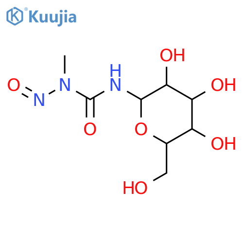 N-[methyl(nitroso)carbamoyl]-D-glucopyranosylamine structure