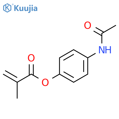2-Propenoic acid,2-methyl-, 4-(acetylamino)phenyl ester structure