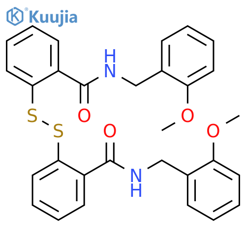 Benzamide,2,2'-dithiobis[N-[(2-methoxyphenyl)methyl]- (9CI) structure