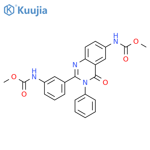 Carbamic Acid, [3-[3,4-dihydro-6-[(methoxycarbonyl)amino]-4-oxo-3-phenyl-2-quinazolinyl]phenyl]-, Methyl Ester structure