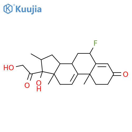 (6alpha,16alpha)-6-fluoro-17,21-dihydroxy-16-methylpregna-4,9(11)-diene-3,20-dione structure