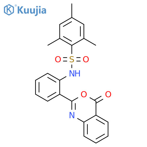 BENZENESULFONAMIDE, 2,4,6-TRIMETHYL-N-[2-(4-OXO-4H-3,1-BENZOXAZIN-2-YL)PHENYL]- structure