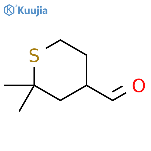 2H-Thiopyran-4-carboxaldehyde, tetrahydro-2,2-dimethyl- structure