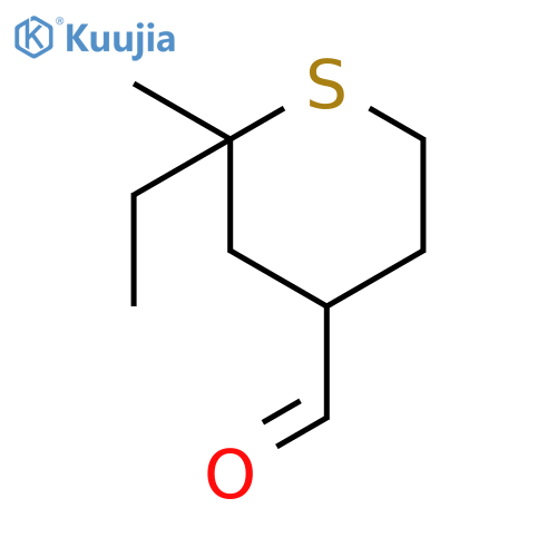 2H-Thiopyran-4-carboxaldehyde, 2-ethyltetrahydro-2-methyl- structure
