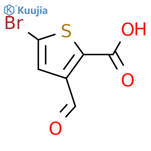 5-Bromo-3-formyl-2-thiophenecarboxylic acid structure