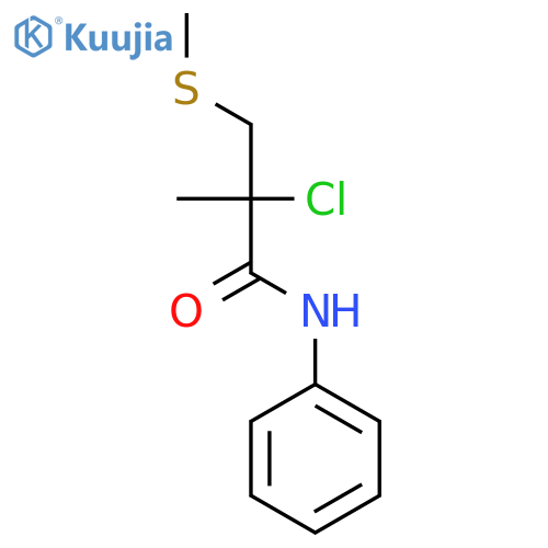 Propanamide, 2-chloro-2-methyl-3-(methylthio)-N-phenyl- structure