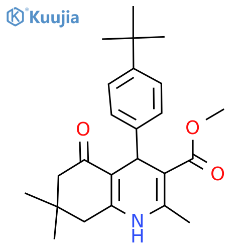 methyl 4-(4-tert-butylphenyl)-2,7,7-trimethyl-5-oxo-1,4,5,6,7,8-hexahydroquinoline-3-carboxylate structure