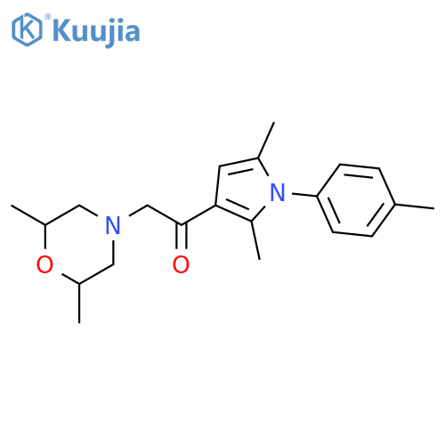 1-2,5-dimethyl-1-(4-methylphenyl)-1H-pyrrol-3-yl-2-(2,6-dimethylmorpholin-4-yl)ethan-1-one structure