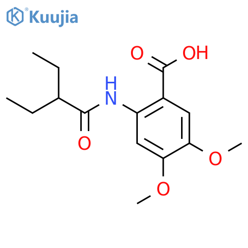 2-(2-Ethylbutanamido)-4,5-dimethoxybenzoic acid structure