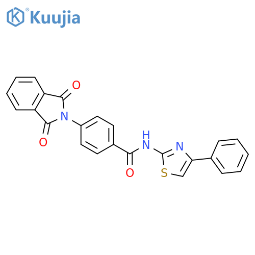 4-(1,3-dioxo-2,3-dihydro-1H-isoindol-2-yl)-N-(4-phenyl-1,3-thiazol-2-yl)benzamide structure