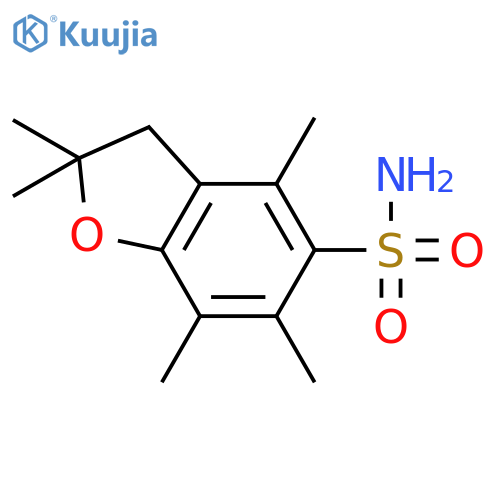2,2,4,6,7-Pentamethyl-2,3-dihydrobenzofuran-5-sulfonamide structure