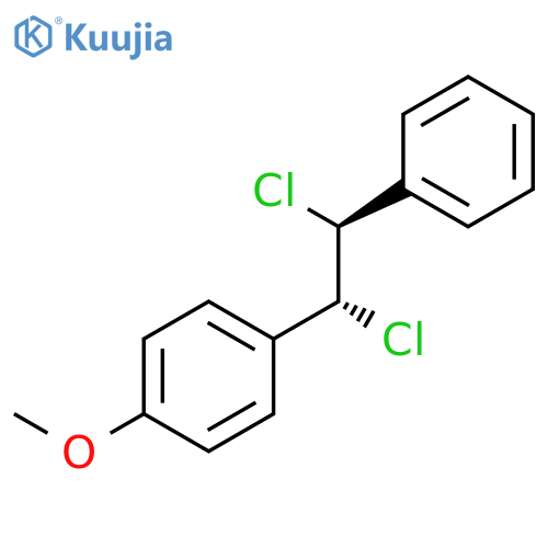 Benzene, 1-[(1R,2S)-1,2-dichloro-2-phenylethyl]-4-methoxy-, rel- structure