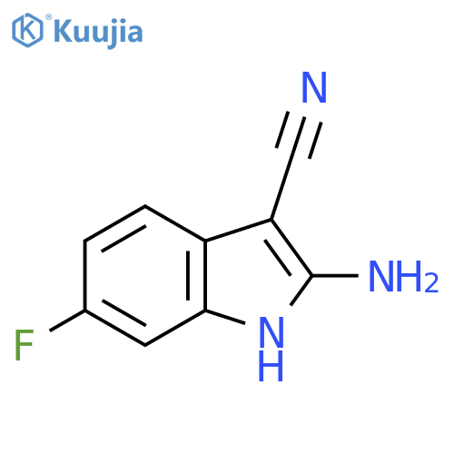2-amino-6-fluoro-1H-indole-3-carbonitrile structure