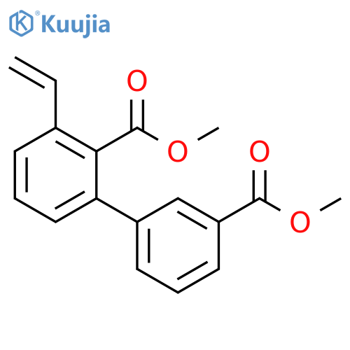 [1,1'-Biphenyl]-2,3'-dicarboxylic acid, 3-ethenyl-, dimethyl ester structure