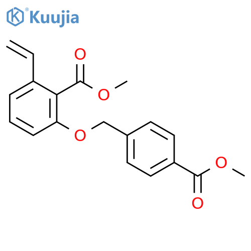 Benzoic acid, 2-ethenyl-6-[[4-(methoxycarbonyl)phenyl]methoxy]-,methyl ester structure