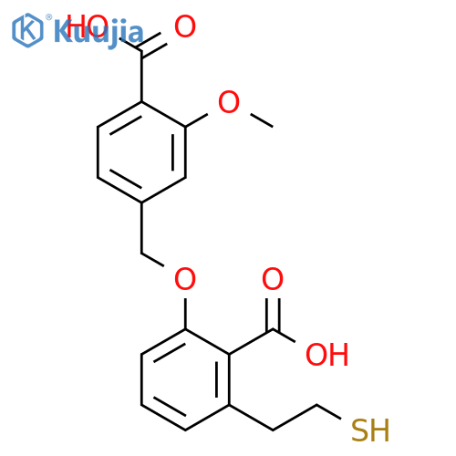 Benzoic acid,4-[[2-carboxy-3-(2-mercaptoethyl)phenoxy]methyl]-2-methoxy- structure