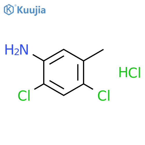 BENZENAMINE, 2,4-DICHLORO-5-METHYL-, HYDROCHLORIDE structure