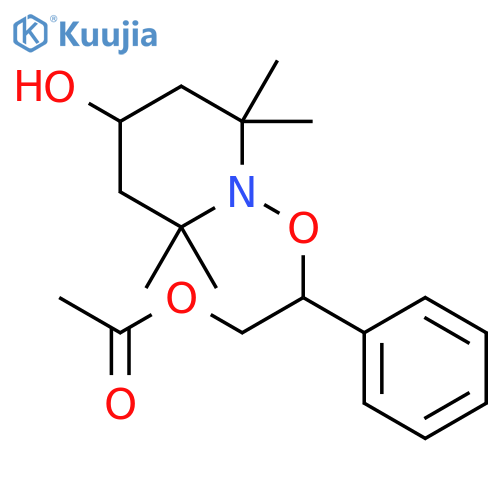 4-PIPERIDINOL, 1-[2-(ACETYLOXY)-1-PHENYLETHOXY]-2,2,6,6-TETRAMETHYL- structure