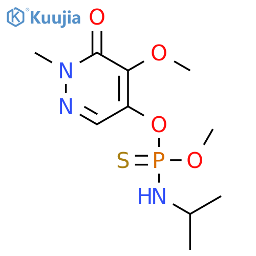 O-(5-methoxy-1-methyl-6-oxo-1,6-dihydropyridazin-4-yl) O-methyl propan-2-ylphosphoramidothioate structure