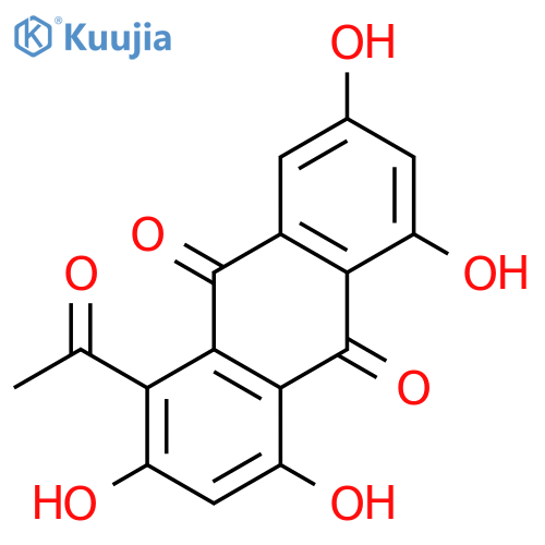 9,10-Anthracenedione,1-acetyl-2,4,5,7-tetrahydroxy- structure