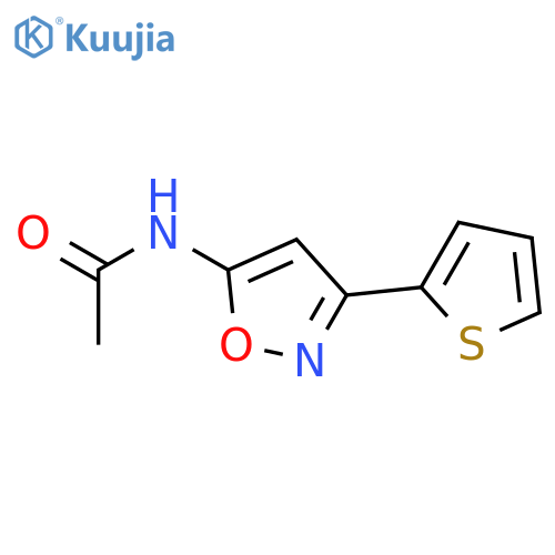 N-[3-(thiophen-2-yl)-1,2-oxazol-5-yl]acetamide structure