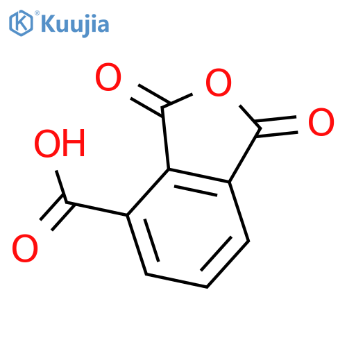 4-Isobenzofurancarboxylic acid, 1,3-dihydro-1,3-dioxo- structure