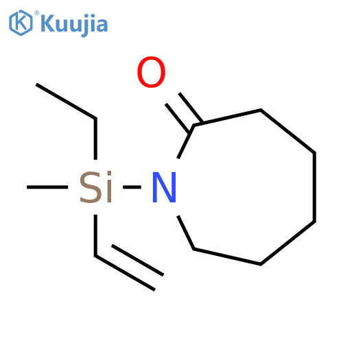 2H-Azepin-2-one, 1-(ethenylethylmethylsilyl)hexahydro- structure