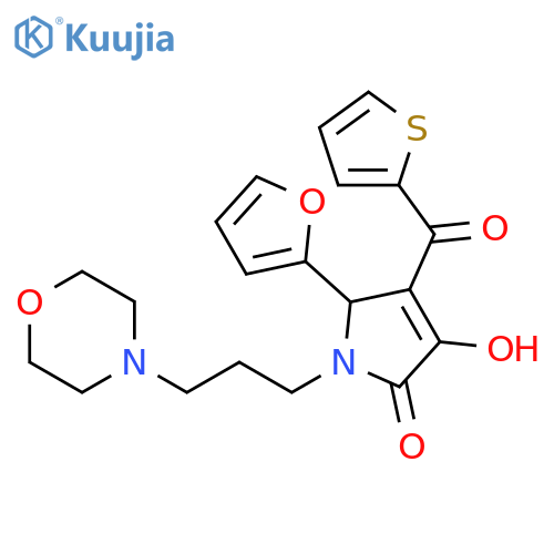 5-(furan-2-yl)-3-hydroxy-1-3-(morpholin-4-yl)propyl-4-(thiophene-2-carbonyl)-2,5-dihydro-1H-pyrrol-2-one structure