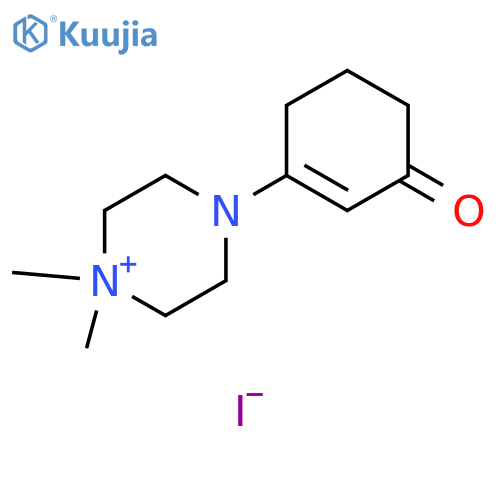 Piperazinium, 1,1-dimethyl-4-(3-oxo-1-cyclohexen-1-yl)-, iodide structure